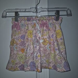Cat & Jack Pink Floral Butterfly Elastic Waist Skort  Size 4T